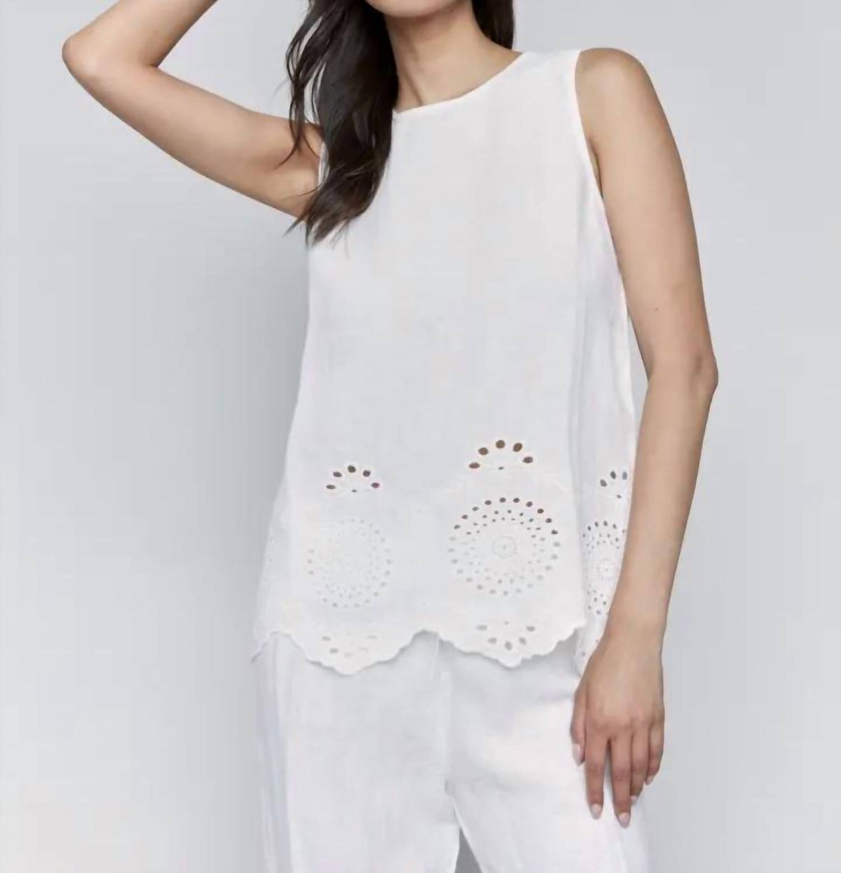 Charlie B - Border Embroidered Top