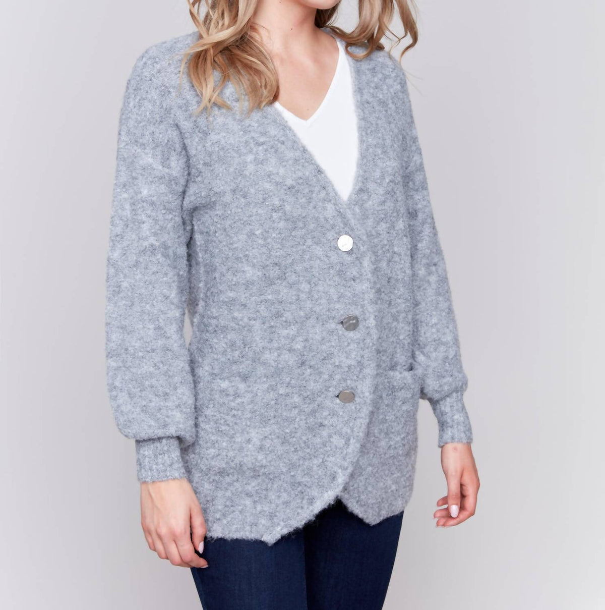 Charlie B - Boucle Knit Long Cardigan