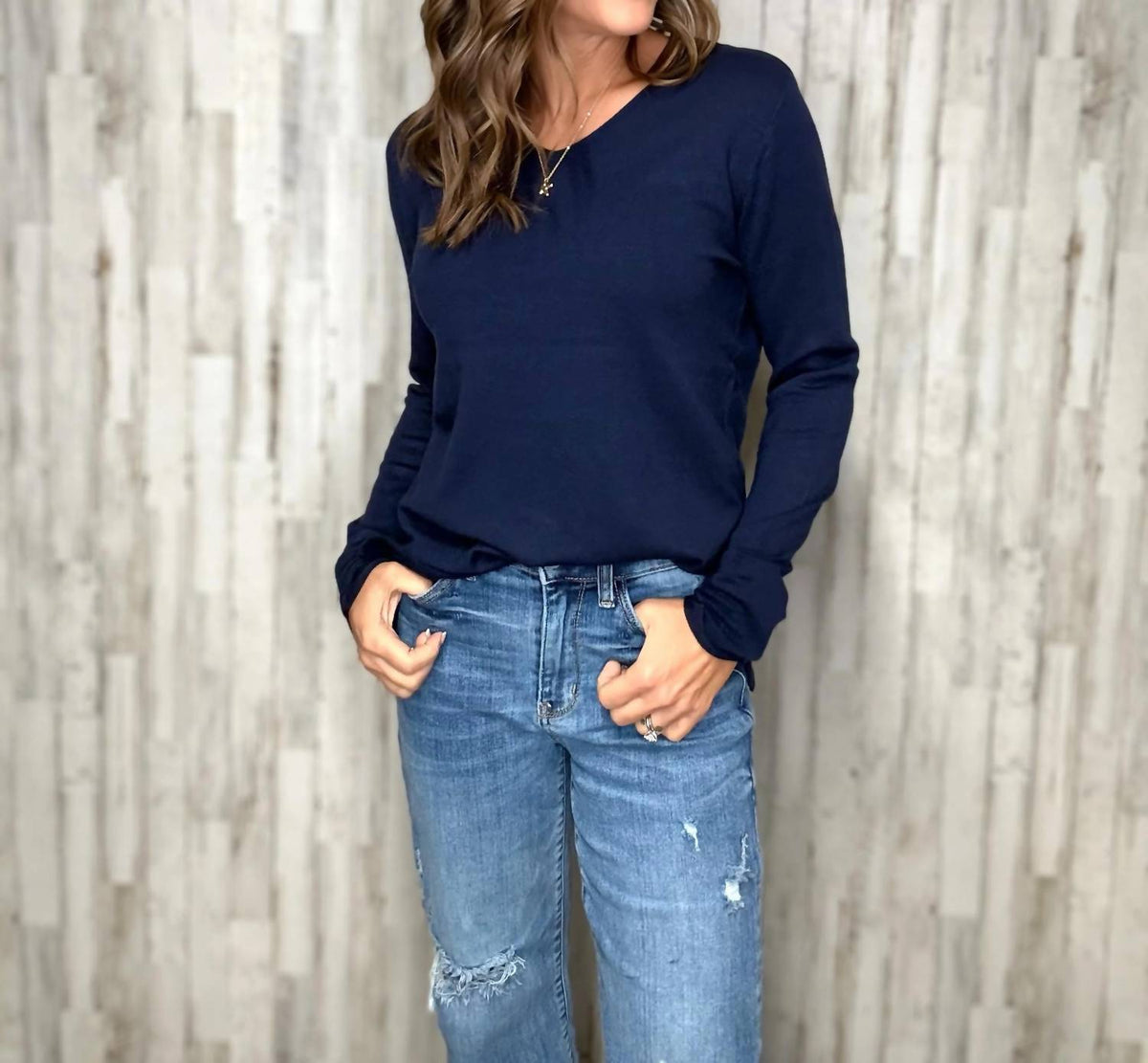 Charlie B - Colebrooke V-neck Basic Sweater
