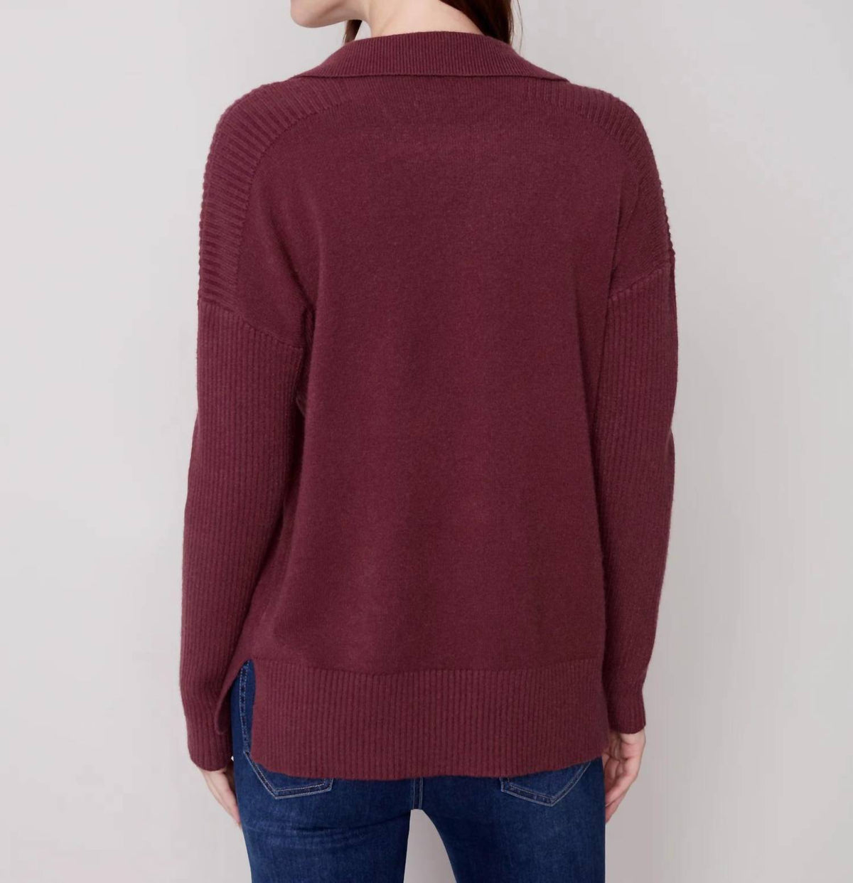 Charlie B - Collared Knit Sweater