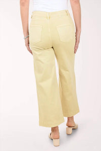 Charlie B - Colored Cropped Flare Patch Pocket Pant