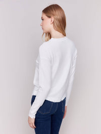 Charlie B - Crew Neck Drop Shoulder Sweater - clothing - crew - rayon