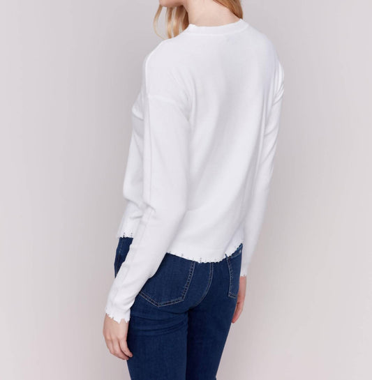 Charlie B - Crew Neck Drop Shoulder Sweater - clothing - crew - rayon