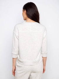 Charlie B - CREW NECK DROP SHOULDER TOP