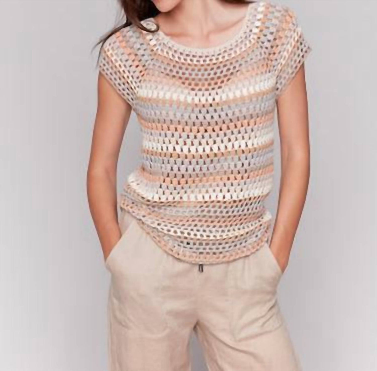 Charlie B - Crochet Cap Sleeve Top