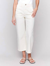 Charlie B - Cropped Utility Pocket Twill Pants - clothing - cotton - pants