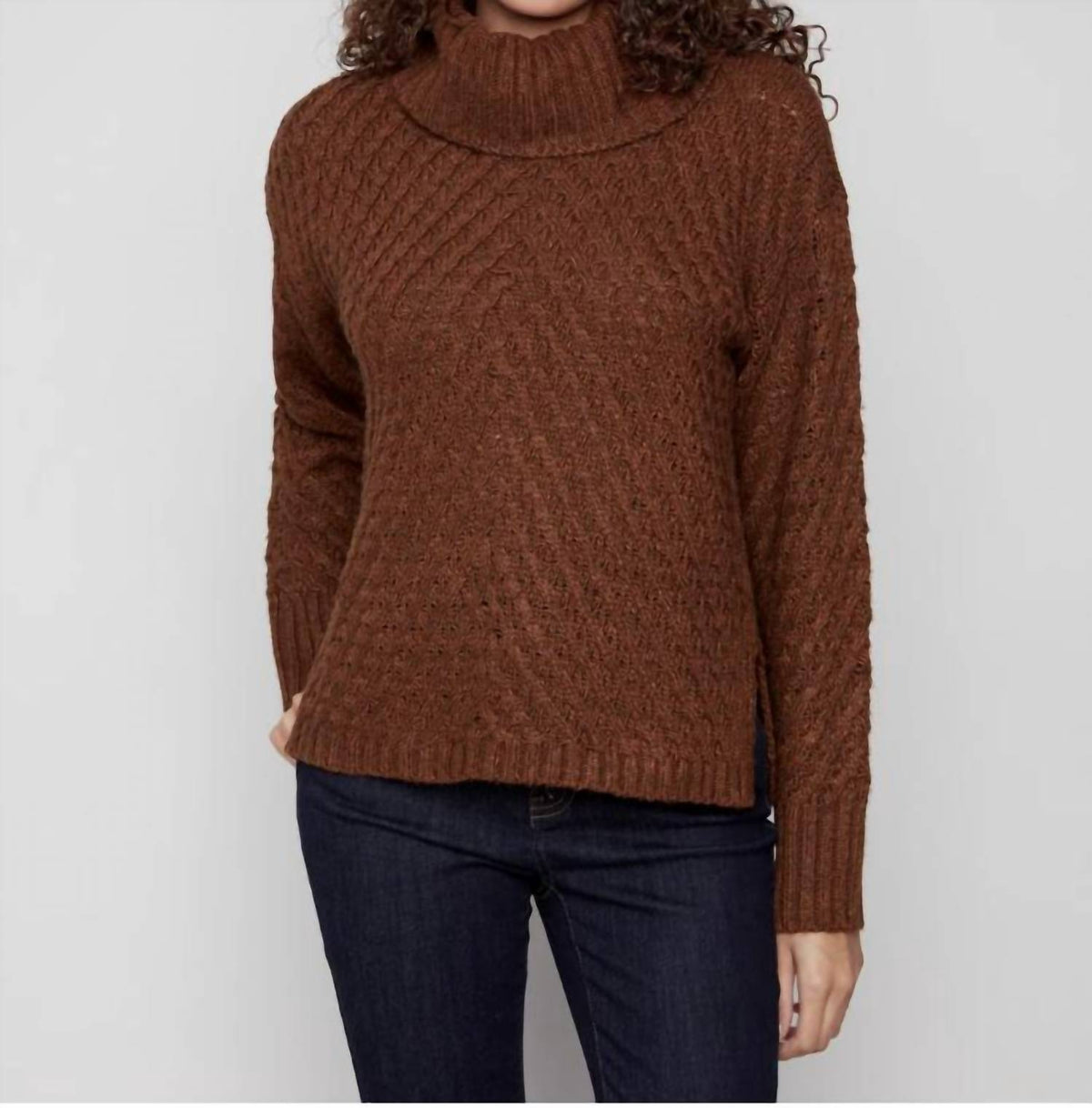 Charlie B - Diagonal Cable Sweater