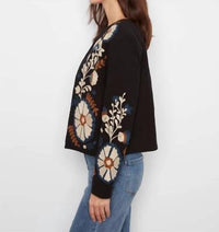 Charlie B - Embroidered Cotton Open Front Jacket