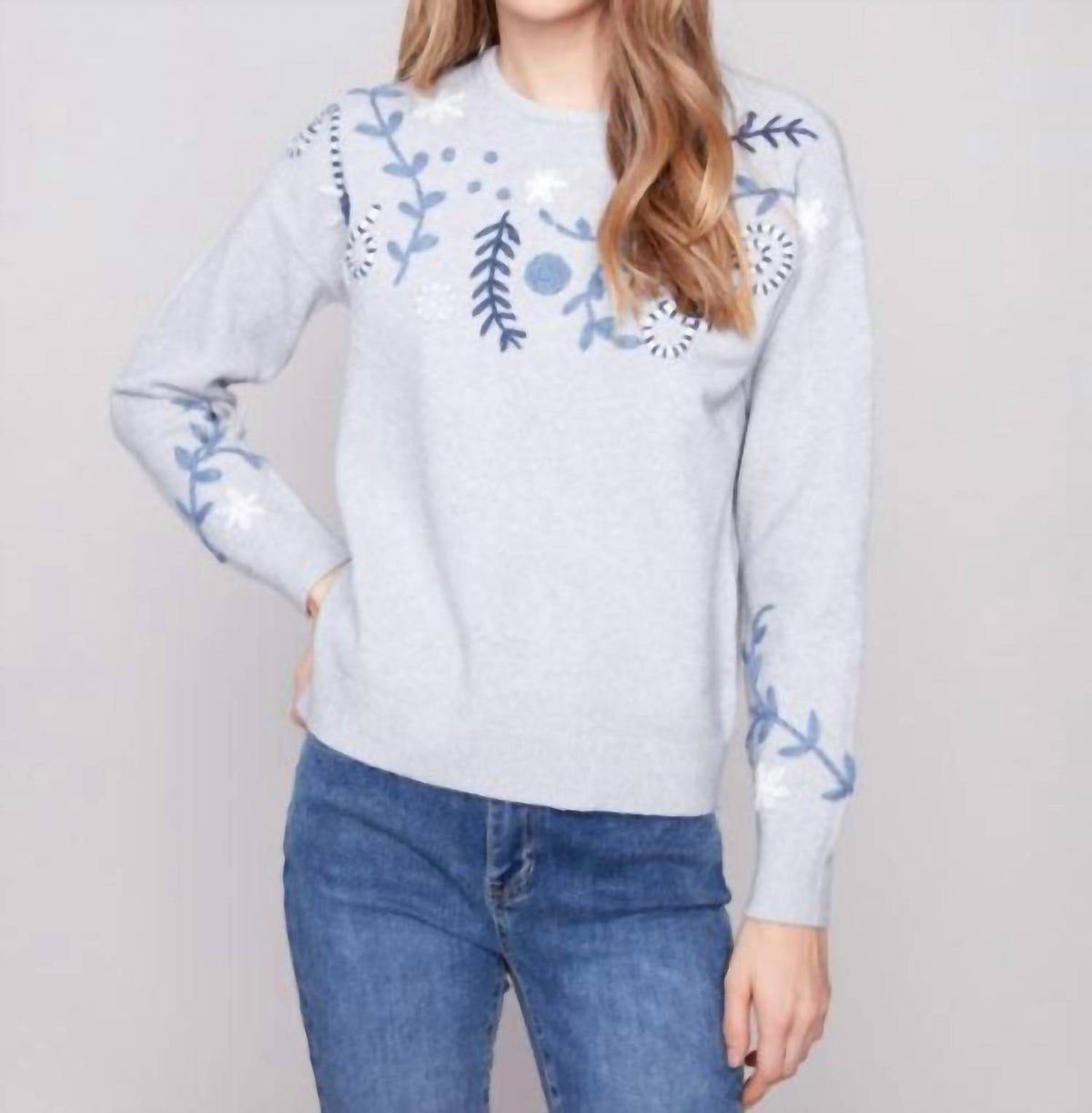Charlie B - Embroidered Crewneck Sweater