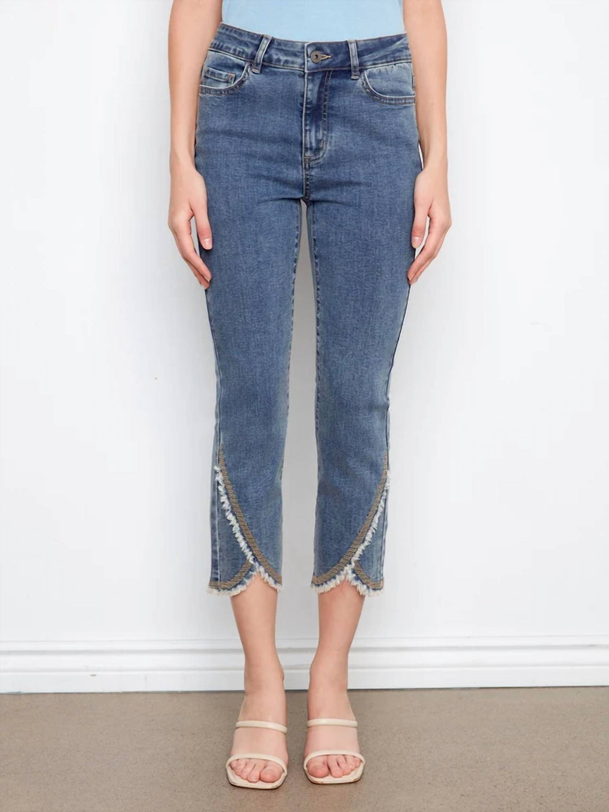 Charlie B - Embroidered Front Tulip Jeans