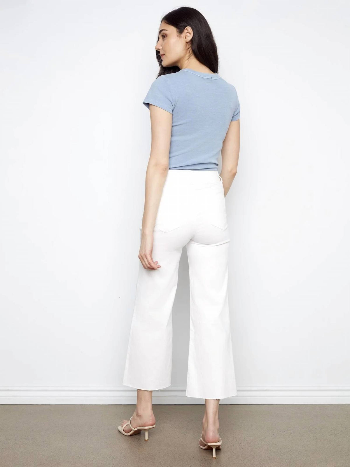 Charlie B - Flared Wide Leg Ring Spun Jeans