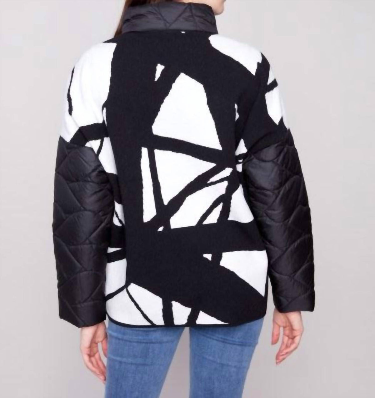 Charlie B - Jacquard Quilted Puffer Jacket