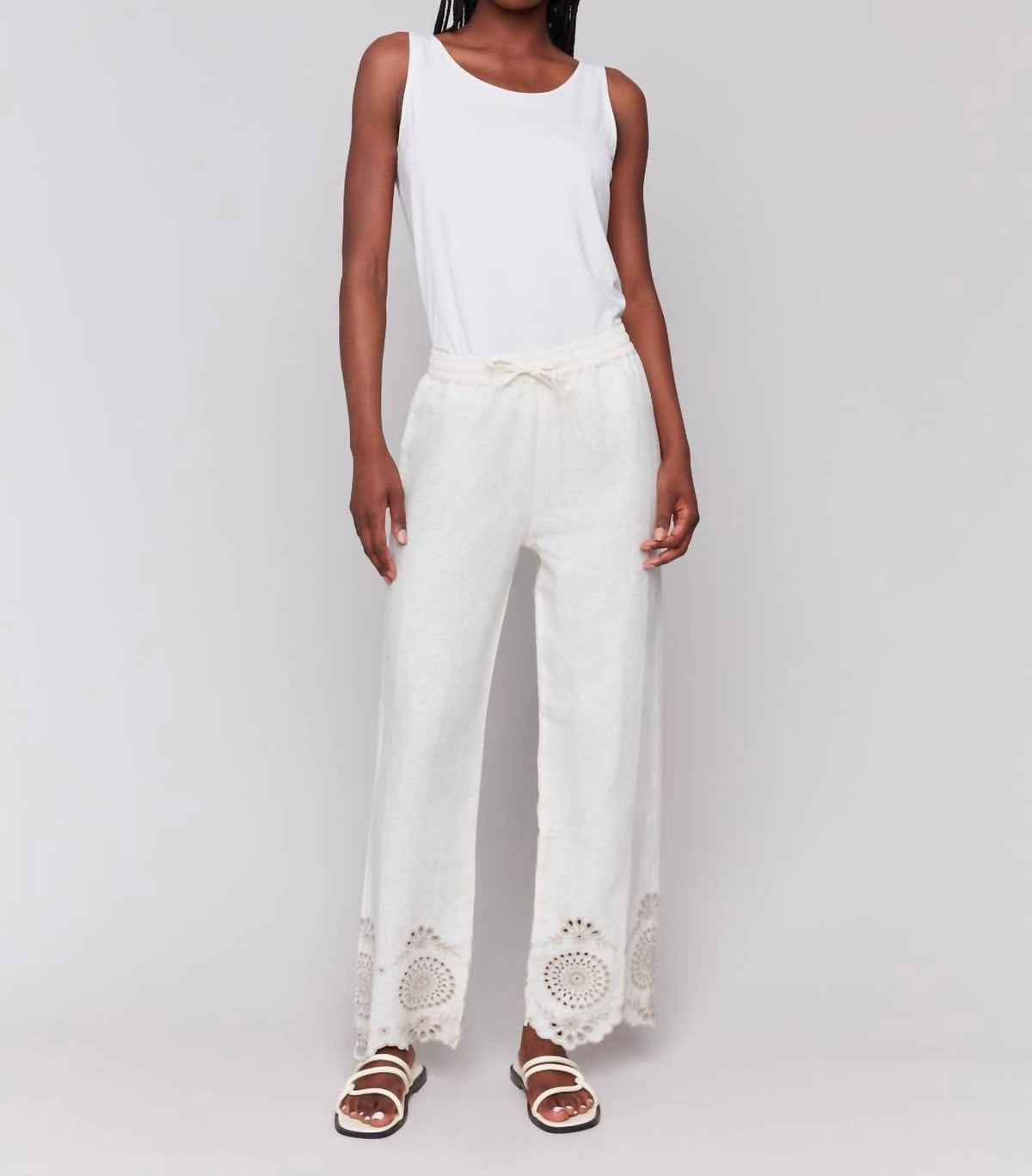 Charlie B - Linen Pull On Pant