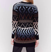 Charlie B - Long Ombre Button - down Cardigan - black - cardigans - clothing