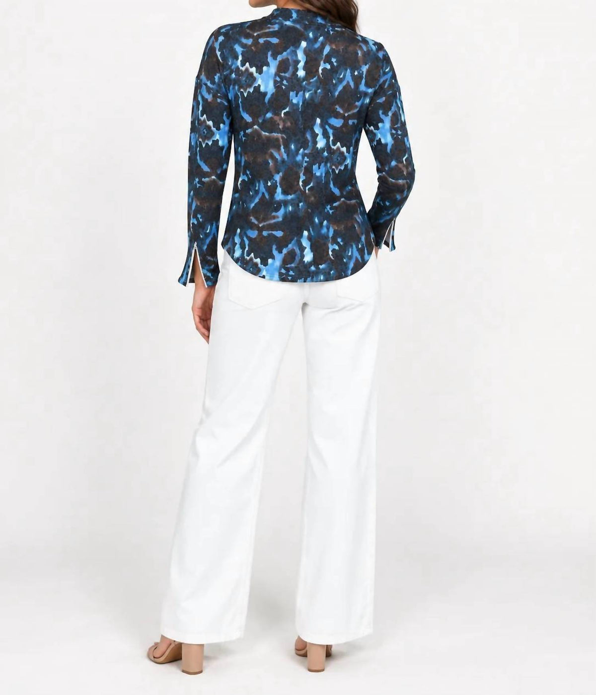 Charlie B - Long Sleeve Drop Shoulder Sweater With Zipper