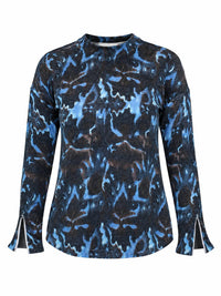 Charlie B - Long Sleeve Drop Shoulder Sweater With Zipper