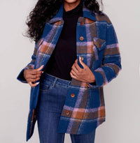 Charlie B - Long Sleeve Pockets Shirt Jacket