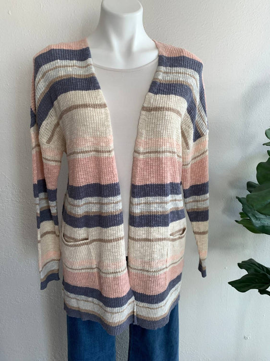 Charlie B - Long Sleeve Striped Cardigan - beige - cardigans - clothing