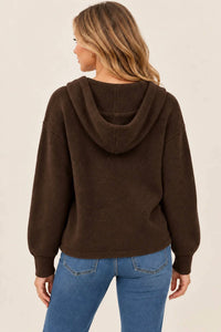 Charlie B - Long Sleeve Zipper Front Hoodie With Patch Pockets