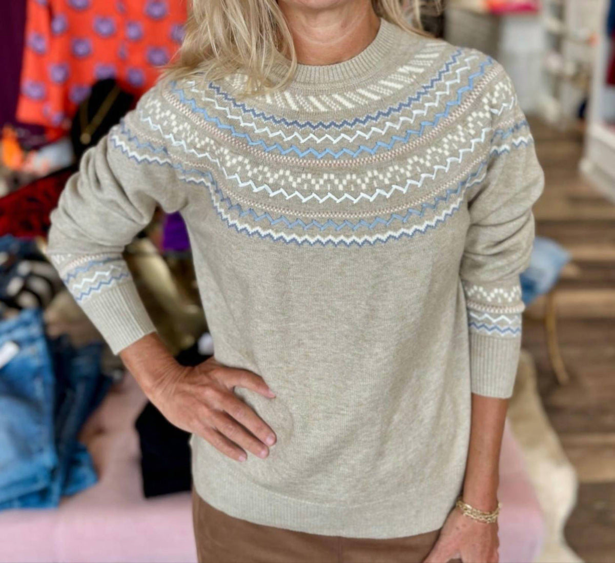 Charlie B - Mock Neck Sweater Top