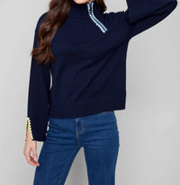 Charlie B - Mock Neck Sweater With Zipper