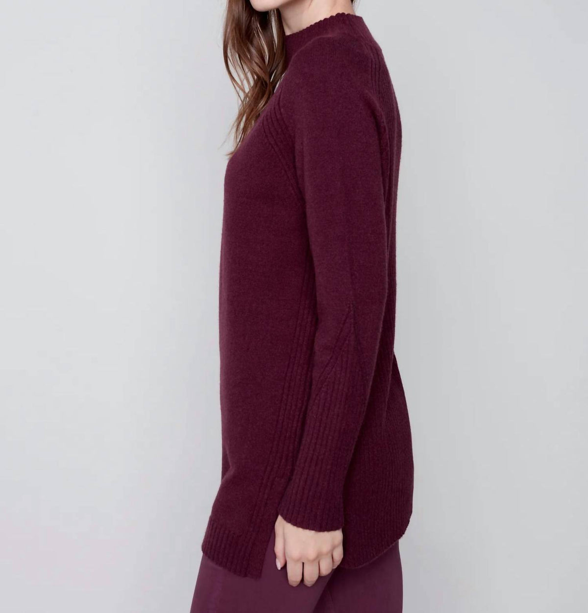 Charlie B - Mock Neck Tunic Sweater
