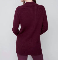 Charlie B - Mock Neck Tunic Sweater