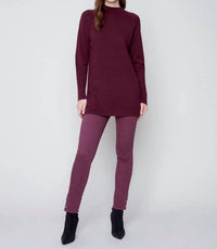 Charlie B - Mock Neck Tunic Sweater