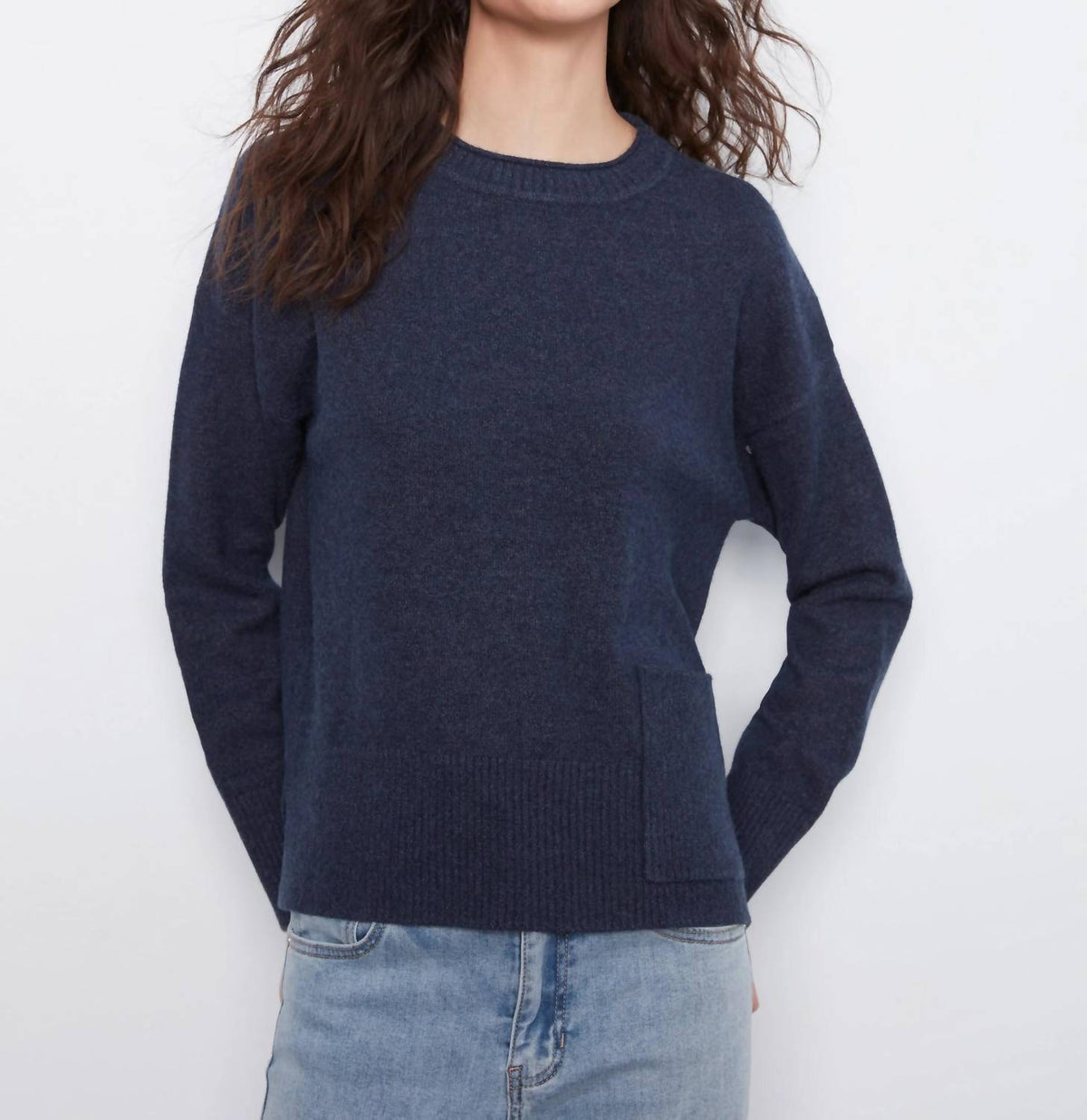 Charlie B - Patch Pocket Crew Neck Sweater
