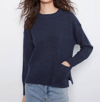 Charlie B - Patch Pocket Crew Neck Sweater
