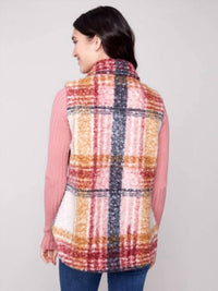 Charlie B - Plaid Bouclé Knit Vest - Plus