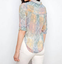 Charlie B - Printed Foil Blouse