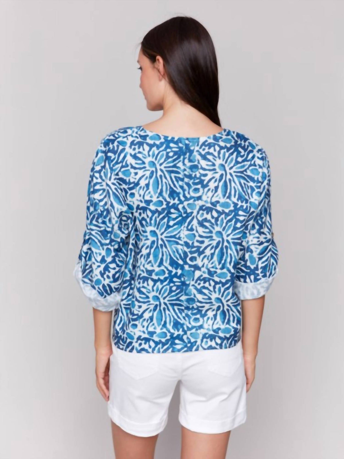 Charlie B - Printed Front Tie Top