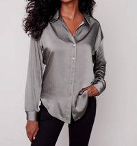 Charlie B - Printed Gusty Satin Shirt