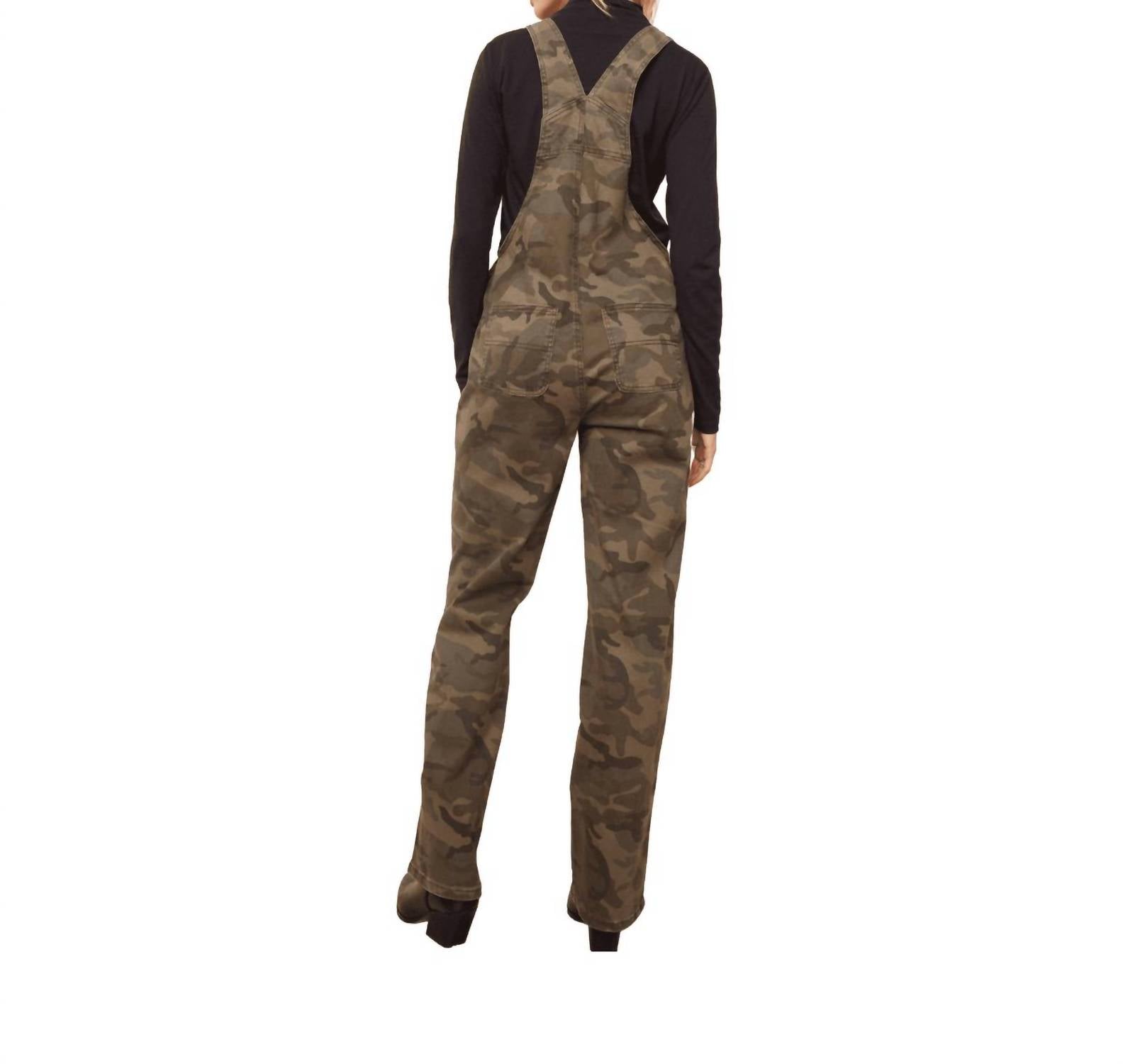 Charlie B - Printed Stretch Denim Overall - camouflage - clothing - denim