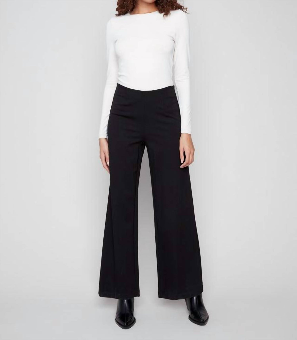 Charlie B - Pull-on Ponte Wide Leg Pants