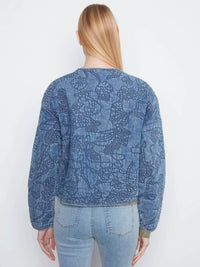 Charlie B - Quilted Denim Bomber Jacket
