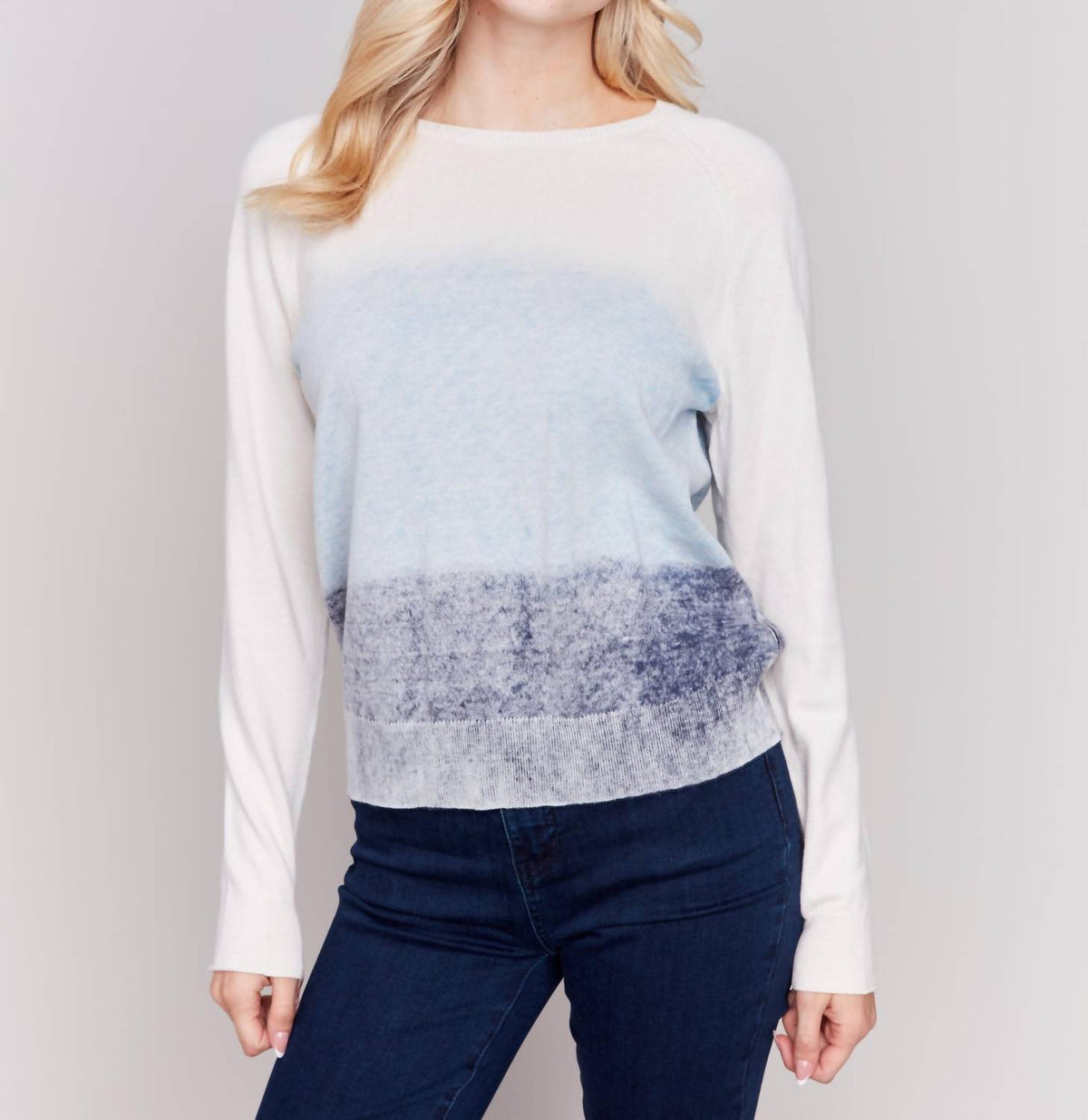 Charlie B - Raglan Sleeve Crew Neck Sweater
