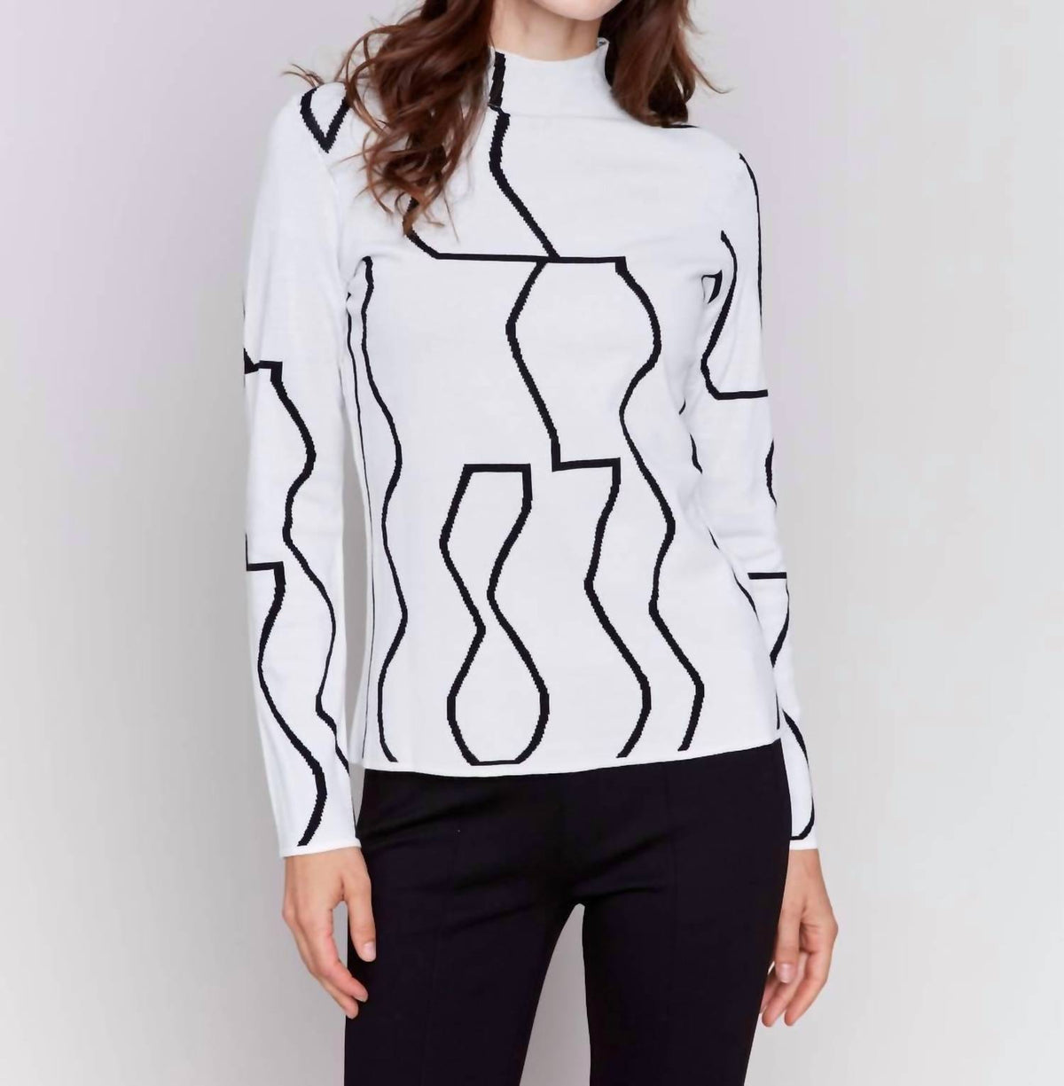 Charlie B - Reversible Mockneck Fitted Sweater