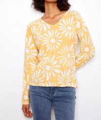Charlie B - Reversible Printed V-Neck Sweater
