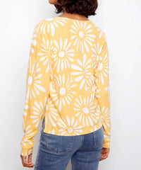 Charlie B - Reversible Printed V-Neck Sweater