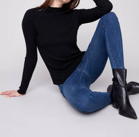 Charlie B - Ribbed Mock Neck Sweater