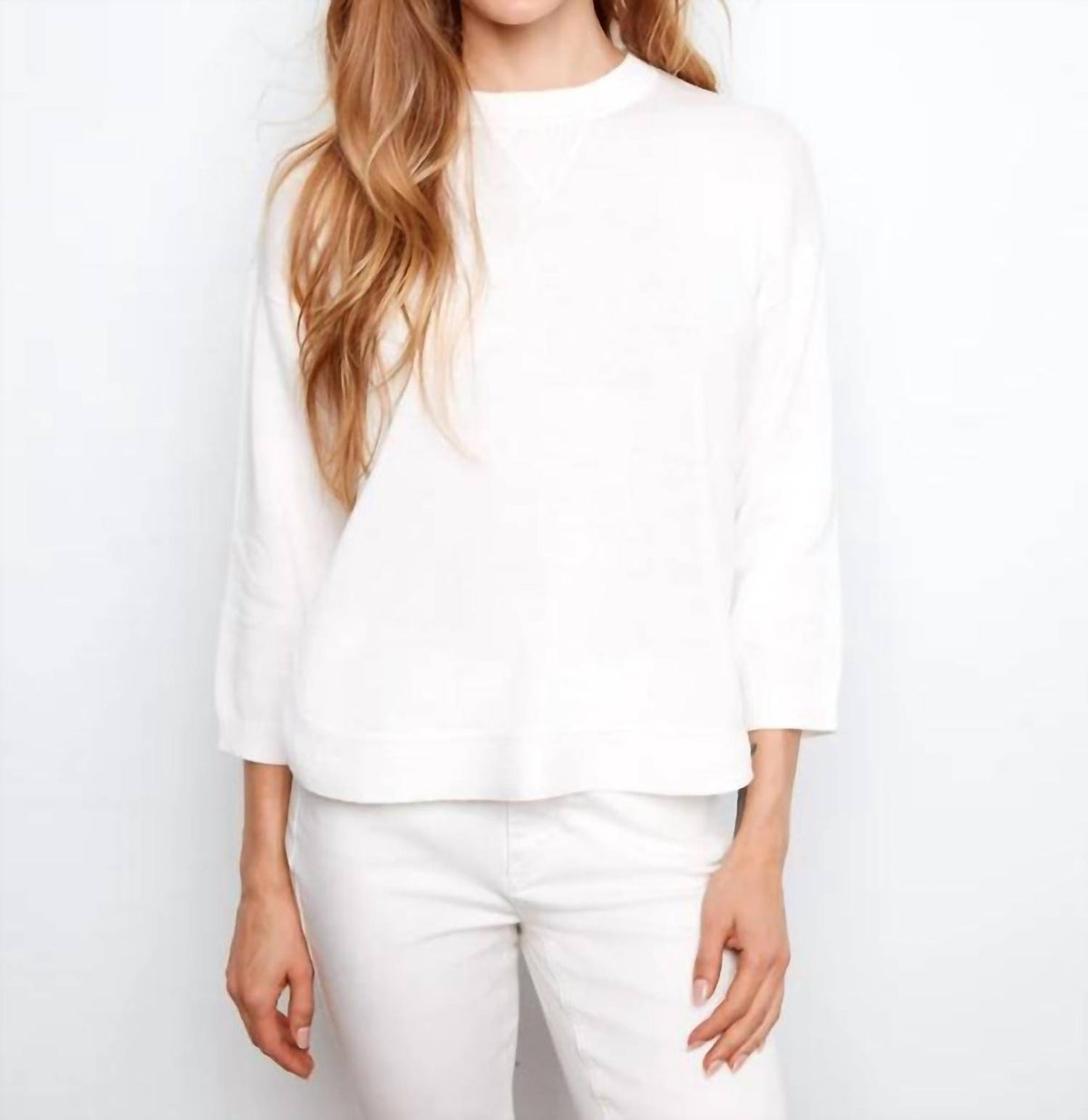 Charlie B - Rounded Hem Cotton Sweater