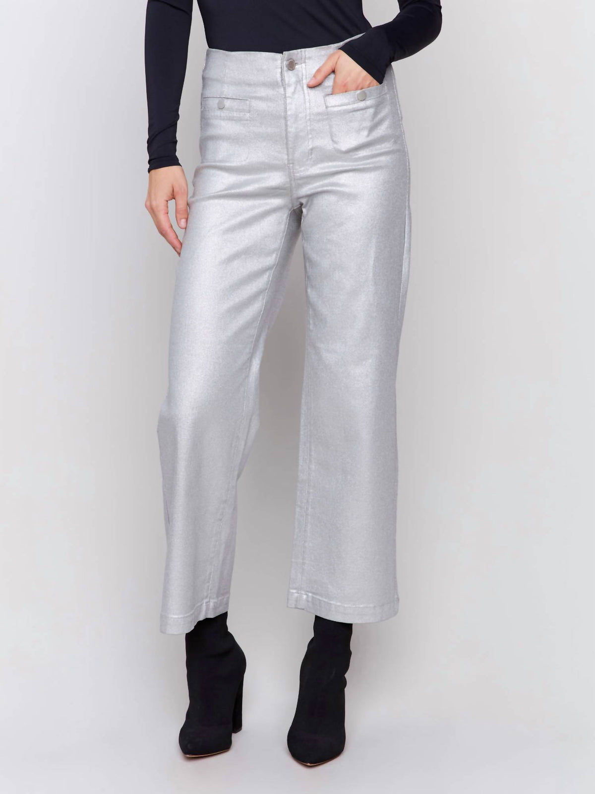 Charlie B - Shimmery Twill Pull-on Pant