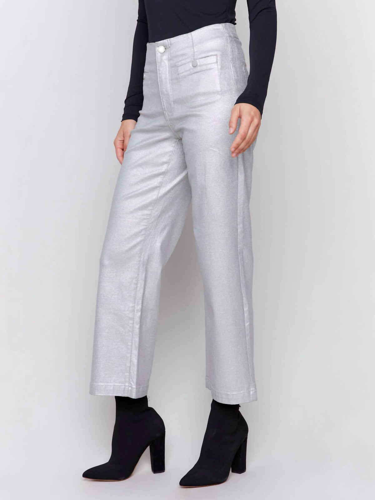 Charlie B - Shimmery Twill Pull-on Pant