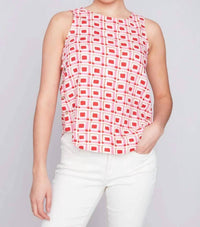 Charlie B - Side Buttons Sleeveless Top