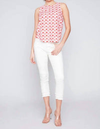 Charlie B - Side Buttons Sleeveless Top