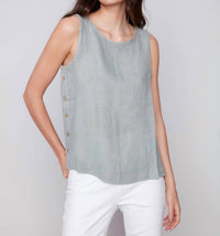 Charlie B - Sleeveless Linen Blouse