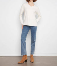 Charlie B - Solid Basic V-Neck Sweater