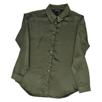 Charlie B - Solid Satin Button Front Shirt